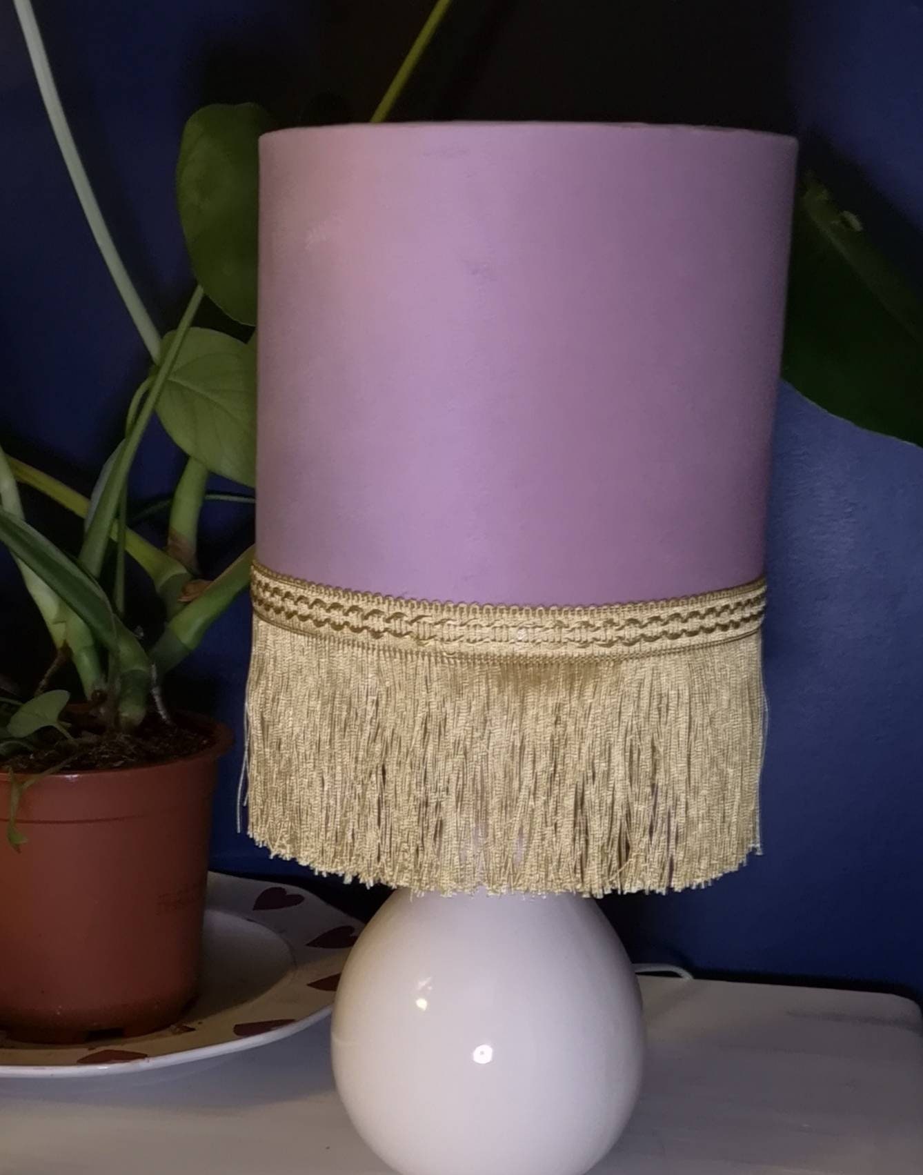 Pale Pink Velvet Lampshade with gold fringe | Etsy Pale Pink Velvet Lampshade with gold fringe | Etsy