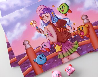 Kirby Girl PRINT // A4 size