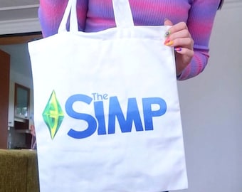 Simp TOTE BAG // funny meme carrying grocery shoulder bag