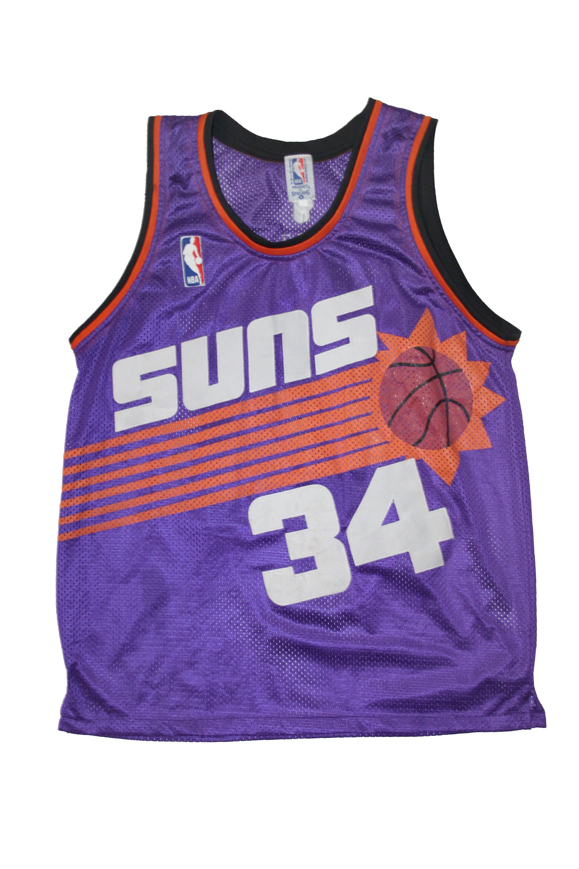 1995-96 PHOENIX SUNS BARKLEY #34 CHAMPION JERSEY (AWAY) Y - Classic  American Sports