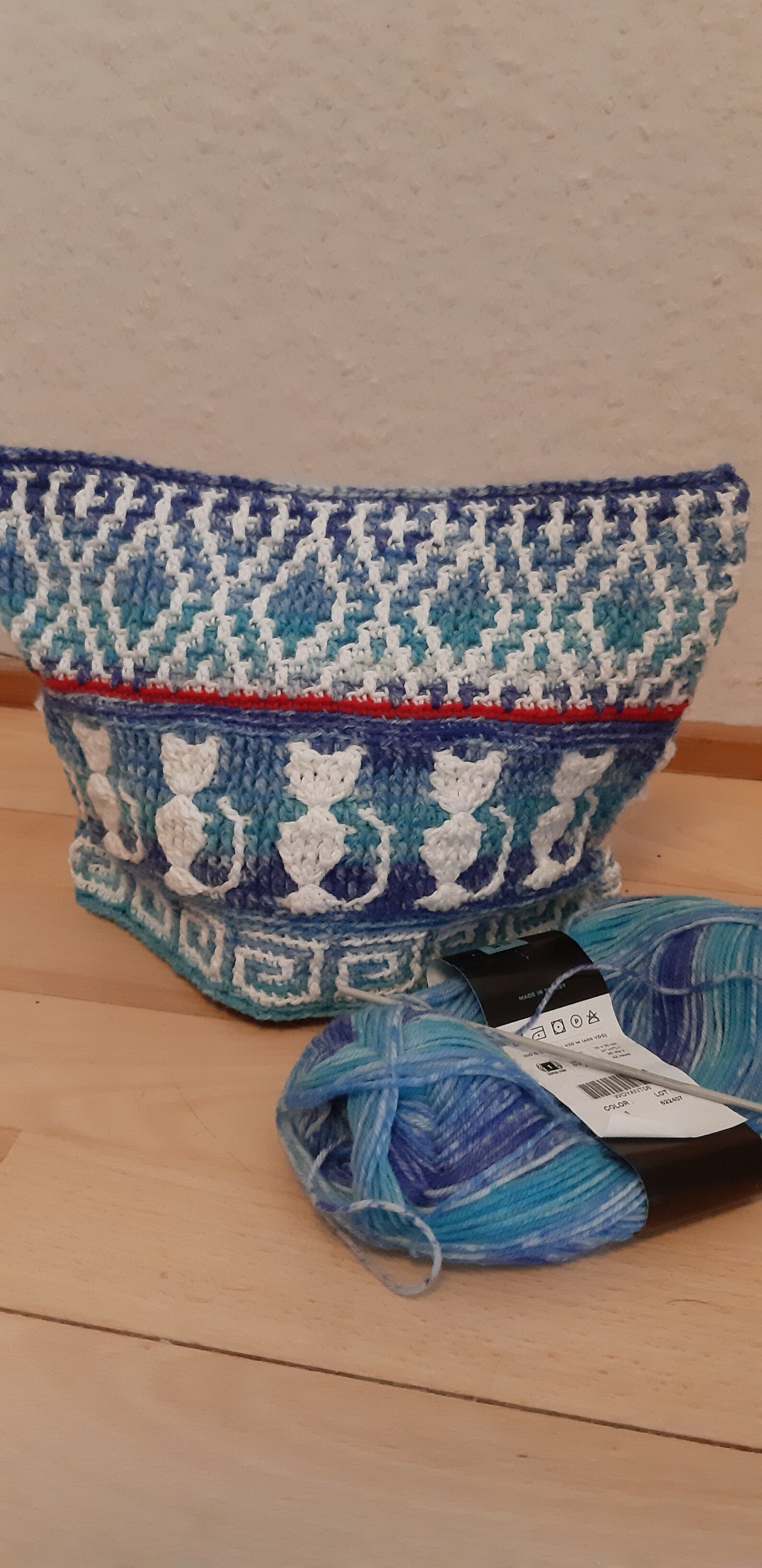 Cats on Parade Mosaic Crochet Tea Cosy Pattern Etsy