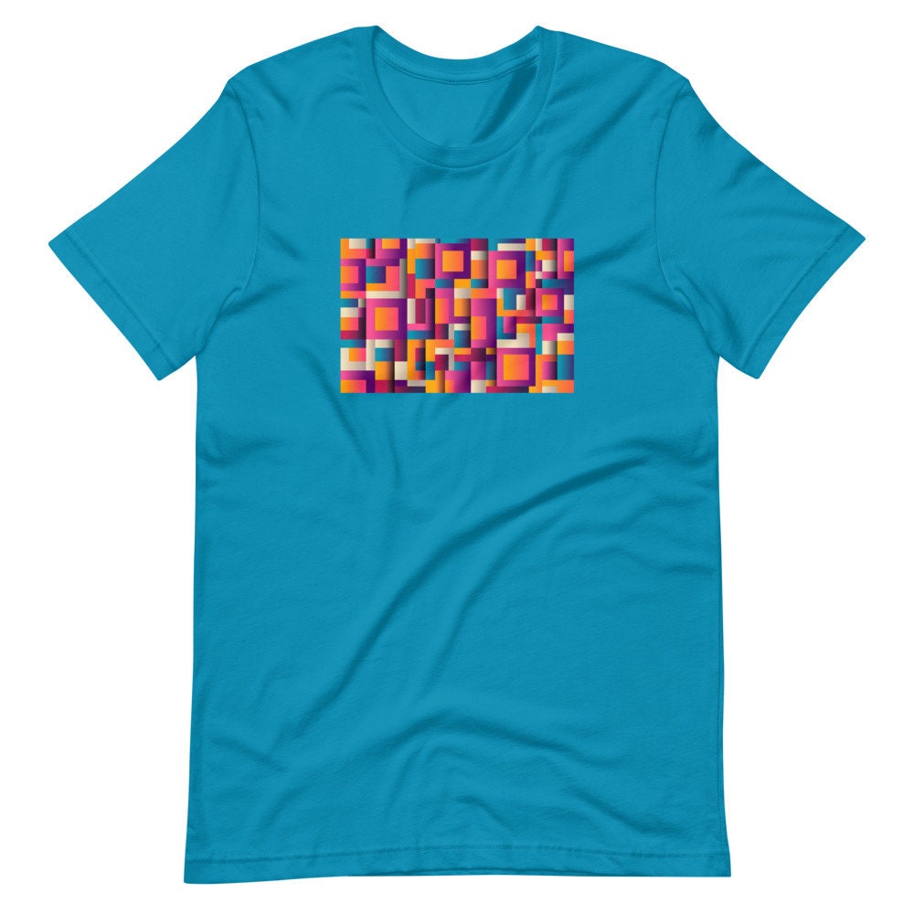 Color Square Abstraction Short-sleeve Unisex T-shirt - Etsy
