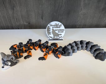 Articulated 3D printed Rocket Racoon dragon toy