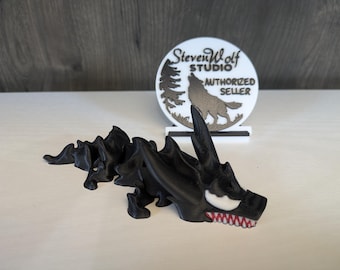Articulated 3D printed mini Venom-Dragon toy.