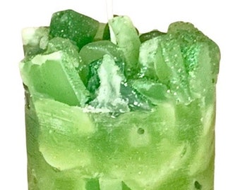 Green Coconut Scented Pillar Candle