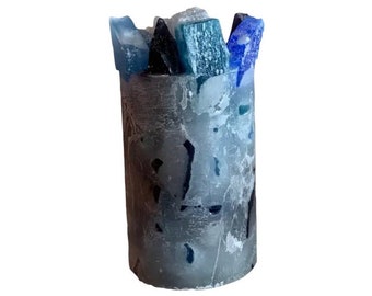 Gray Rain Scented Pillar Candle