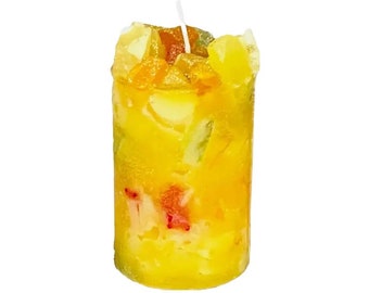 Yellow Citrus Scented Pillar Candle