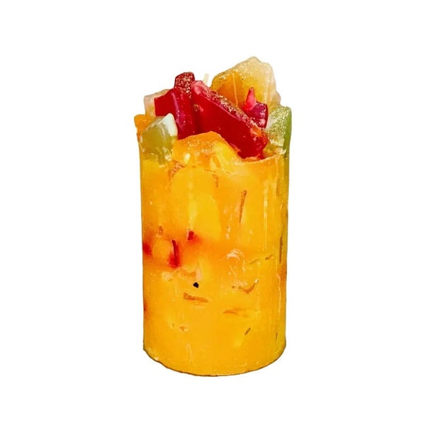 Orange Mango Pineapple Scented Pillar Candle