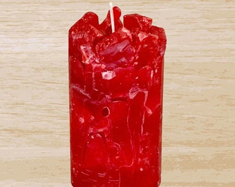 Red Apple-Ginger Scented Pillar Candle