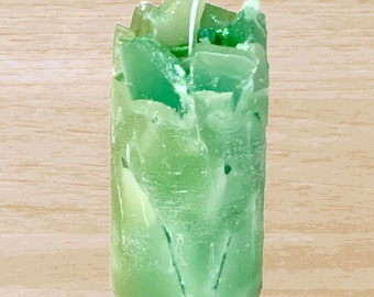 Green Earthy Crisp Scented Pillar Candle