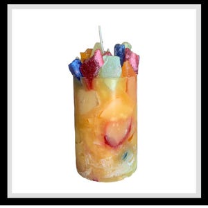 Cupcake Crumbles Gold Vanilla Oatmeal Cinnamon Scented Pillar Candle