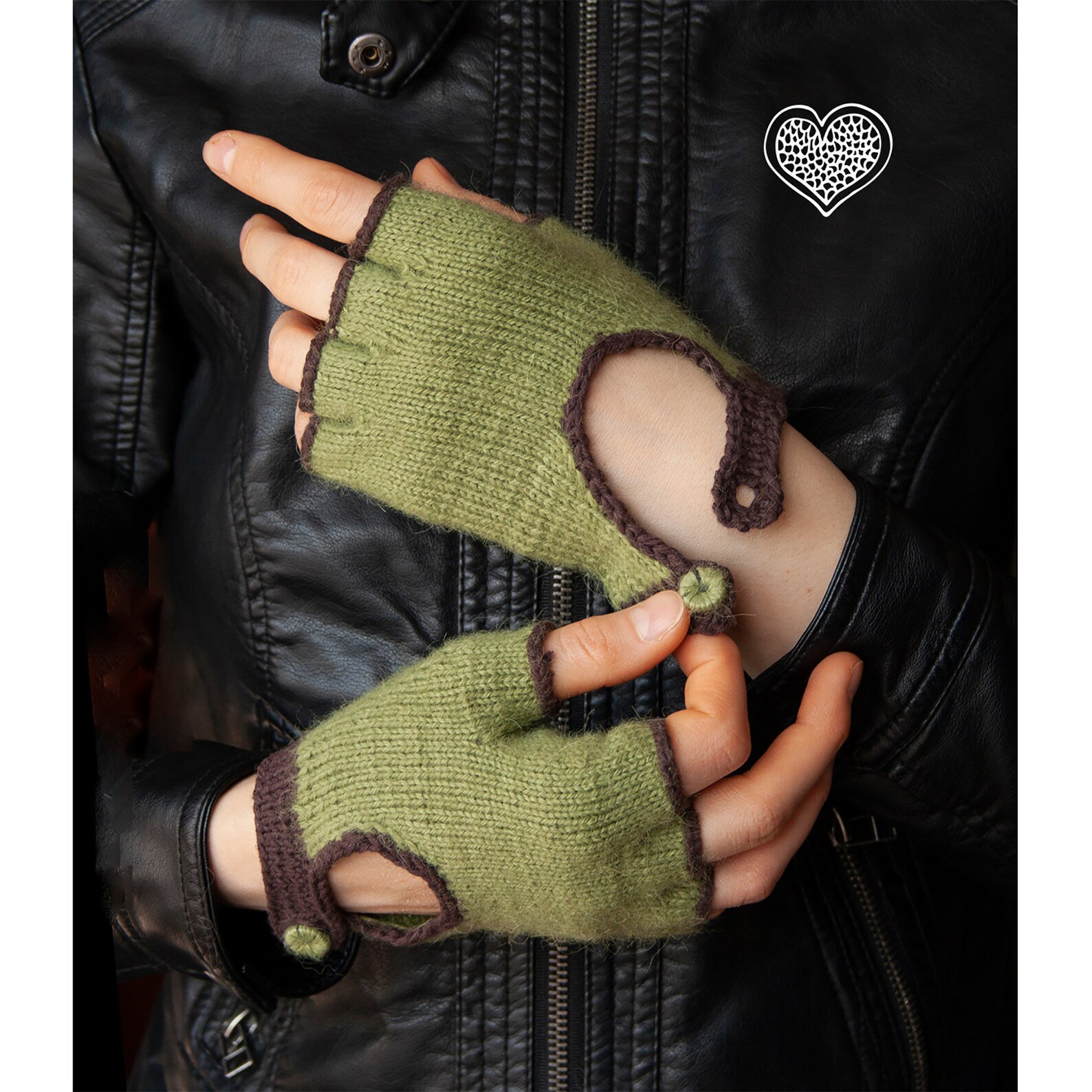 Cozy Mittens Green Mittens Handmade Mittens Unisex Mittens Etsy