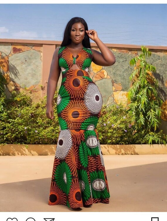 African Women Clothing African Print African Prom Dress Etsy