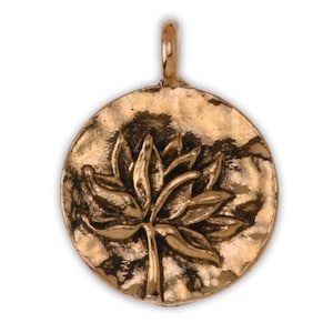 Lotus Charms - Gold Finish, Flower Charm, Gold Flower, Gold Lotus, Yoga Charm, Round Lotus Charm - Choose Quantity