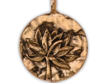 Lotus Charms - Gold Finish, Flower Charm, Gold Flower, Gold Lotus, Yoga Charm, Round Lotus Charm - Choose Quantity