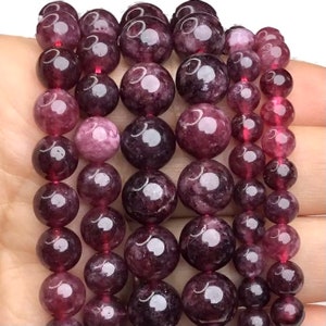 Red Garnet Crystal Beads - Size 6/8/10mm - One Full 15&quot; Strand
