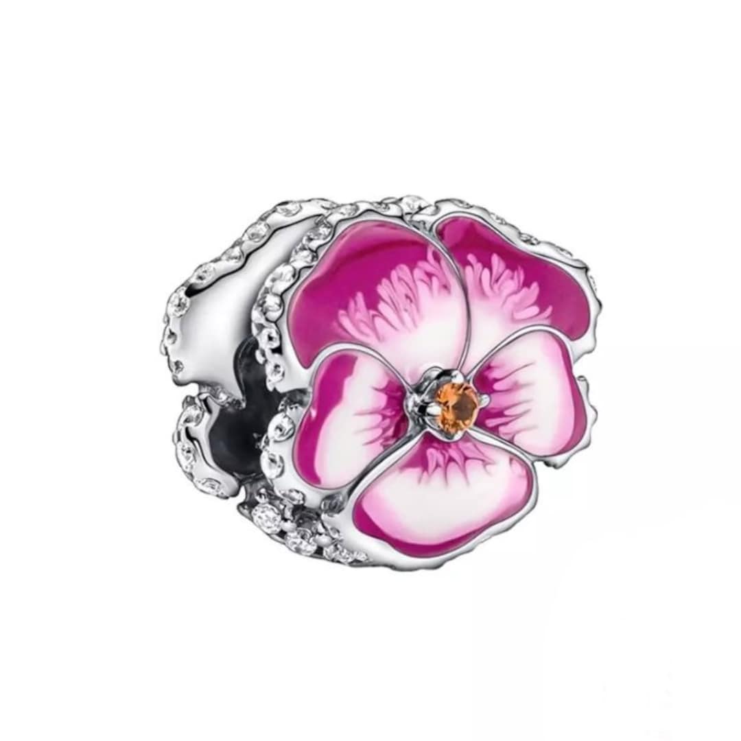 Pandora シルバーブレスレット フラワーチャーム