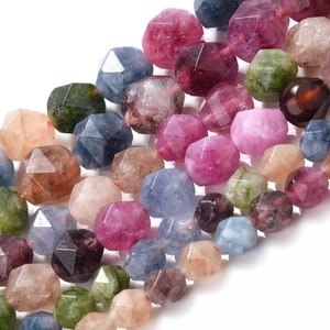 Colorful Tourmaline Faceted Beads - Full 15" Strand - 6/8/10mm