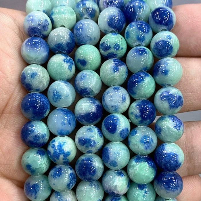 Natural Green Persian Jade Gemstone Beads for Emotional Healing - 6mm