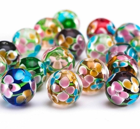 Floral shop glass beads