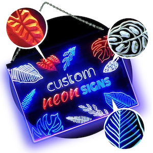 Fully Customized Design Custom Your Own Dual Tri Color LED Neon Signs Personalize Any Logos Graphics Photos Wordings Designs Layouts