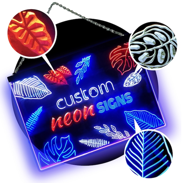 Fully Customized Design Custom Your Own Dual Tri Color LED Neon Signs Personalize Any Logos Graphics Photos Wordings Designs Layouts