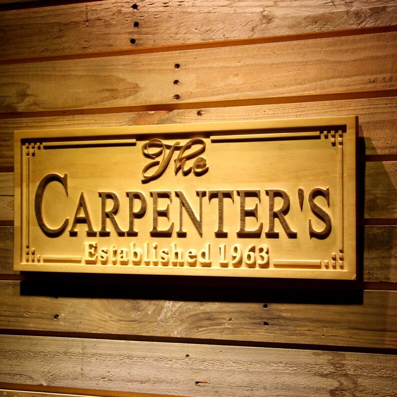 Personalized Wood Engraved Sign: Rustic Home Decor, Wedding Gift - Etsy