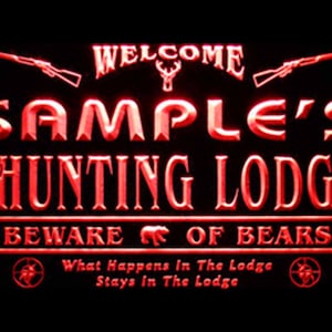 Nombre Personalizado Caza Lodge Armas de fuego Hombre Cueva Bar Letrero de neón st3-QL-tm