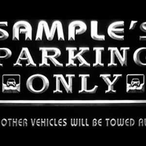 Name Personalized Custom Car Parking Only Bar Beer Neon Light Sign st3-qo-tm