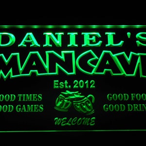 Man Cave Bar Custom Personalized Your Name Established Date LED Neon Sign st3-x0012-tm