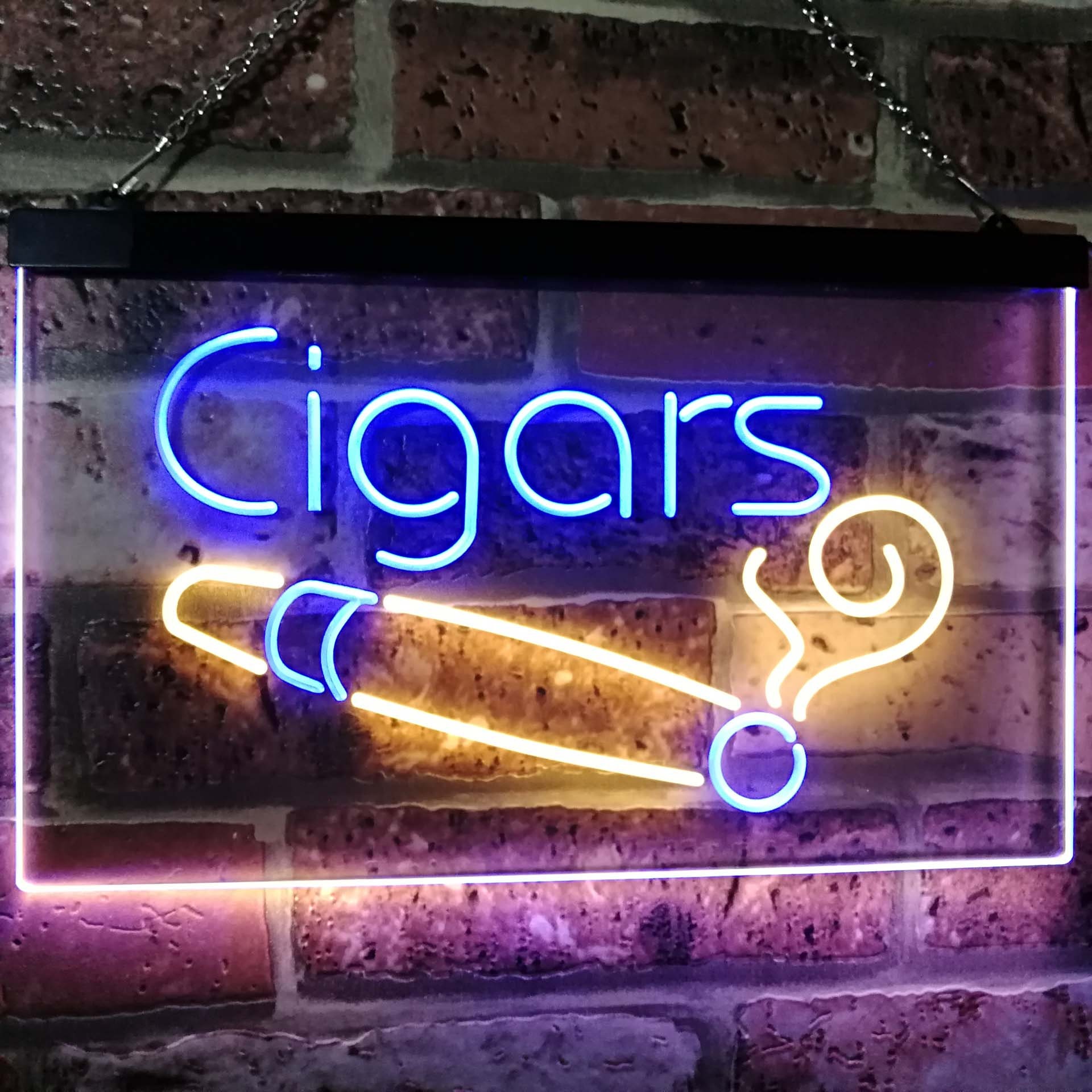 Cigars Lover Room DÃ©cor Dual Color LED Neon Sign St6-i2335 - Etsy