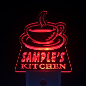 Name Personalized Custom Mom Kitchen Bar Day/ Night Sensor LED Sign wspc-tm