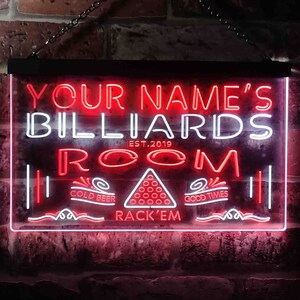 Personalisiertes LED-Barleuchtschild – Individueller Name & Jahr Für Bar, Keller Oder Lounge