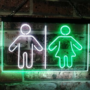 Toilet Man Woman Male Female Washroom WC Restroom Dual Color - Etsy