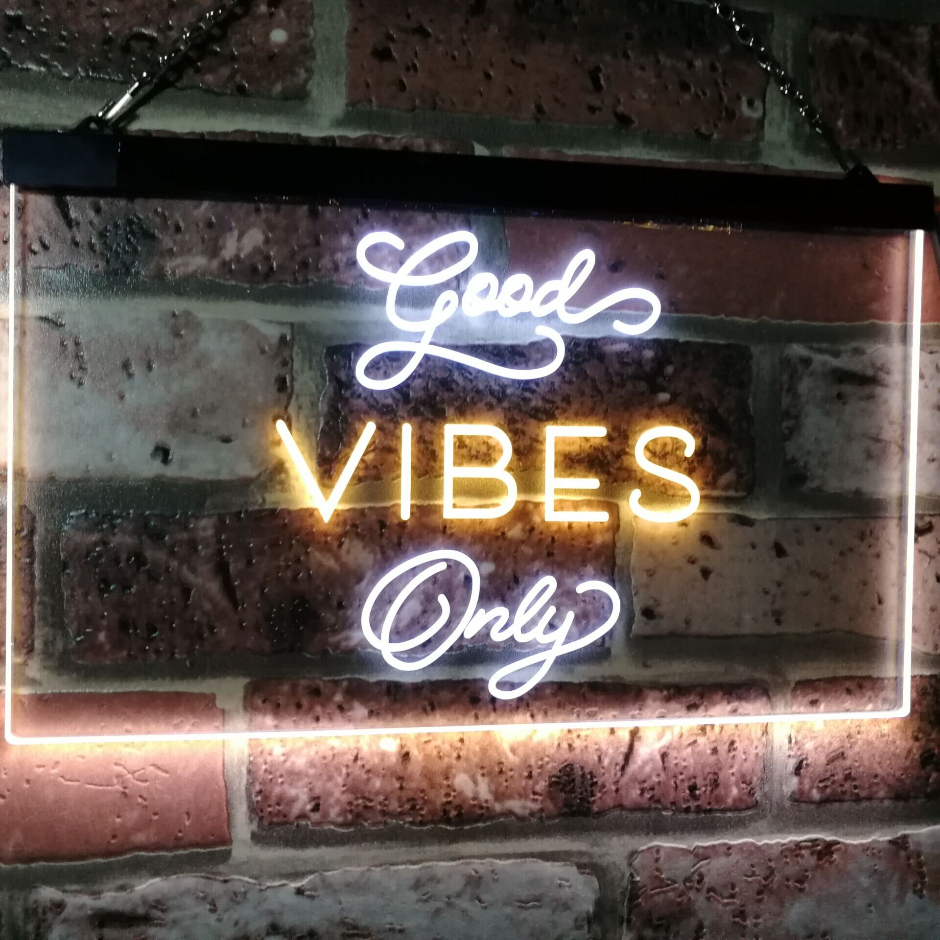 Good Vibes Only Home Bar Disco Room Display Dual Color LED Etsy