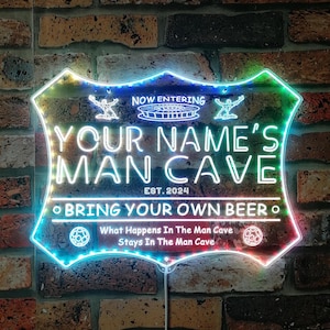Personalized Your Name Est Year Theme Soccer Man Cave Sport Bar Dual Color LED Neon Sign st6-qd1-tm