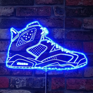 Sport Shoe Shop Open RGB Dynamic Glam LED Sign - Cut-to-Edge Shape - Smart 3D Wall Decoration - Multicolor - st06-fnd-i0278-c