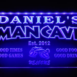 Man Cave Bar Custom Personalized Your Name Established Date LED Neon Sign st3-x0012-tm