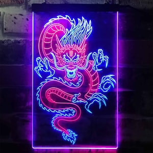 Chinese Dragon Room Display Dual Color LED Neon Sign st6-i3225