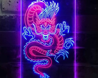 Chinese Dragon Room Display Dual Color LED Neon Sign st6-i3225