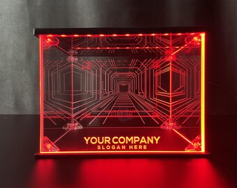 Space Base Spaceship Neon Hallway Mechanical Atmosphere Scenario Display Box Figure Display Box Model Case dc3-i0012-tm