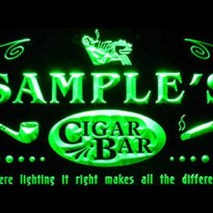 Name Personalized Custom Cigar Pipe Bar Lounge Neon Sign st3-qz-tm