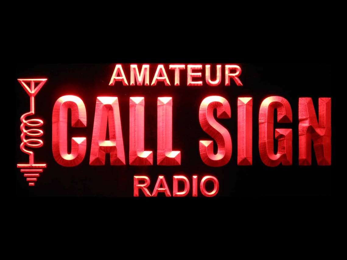 Custom Amateur Radio Your Call Sign Led Neon Sign St3 Wb Tm Etsy