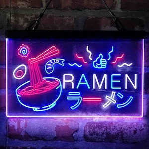 Japan Ramen Noodle Food Tri-color Led Neon Sign st9-i3613