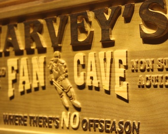 wpa0086 Name Personalized Hockey Game Fan Cave Man Cave Bar Beer Sport 3D Engraved Wooden Sign