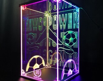 Football Player Personalized YOUR NAME Display Box Figure Display Box Model Case dc3-i0016-tm