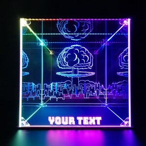 Bombing City Personalized Your Name Your Text Scenario Display Box Model Figure Display Box Case dc3-i0024-tm
