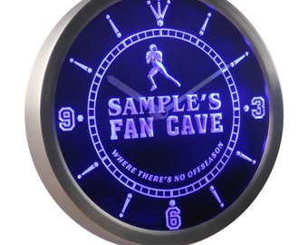 Name Personalized Custom Football Fan Cave Bar Beer Neon Sign LED Wall Clock ncte-tm