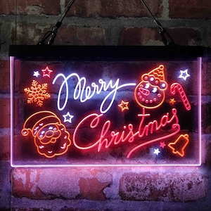 Merry Christmas Decoration Tri-color Led Neon Sign st9-j2038