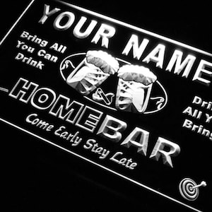 Personalized Home Bar Beer Your Name Custom LED Neon Sign st3-p-tm
